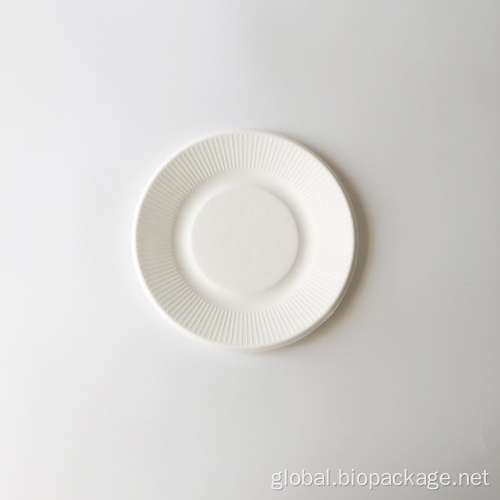 8inch Bagasse Dessert Plate For Cake 100% environmentally sugarcane 8 inch ripple round plate Manufactory